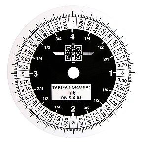 ESFERA RELOJ TAXIMETRO 7 Euros/Hora